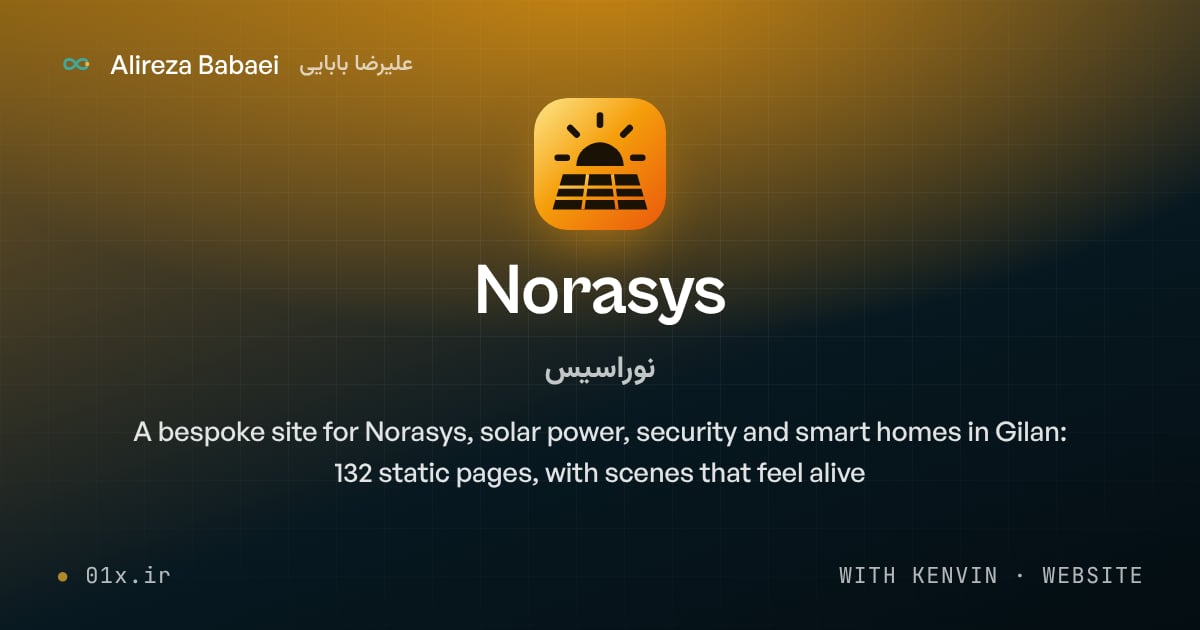 Cover for Norasys, a project by Alireza Babaei: With Kenvin · Website